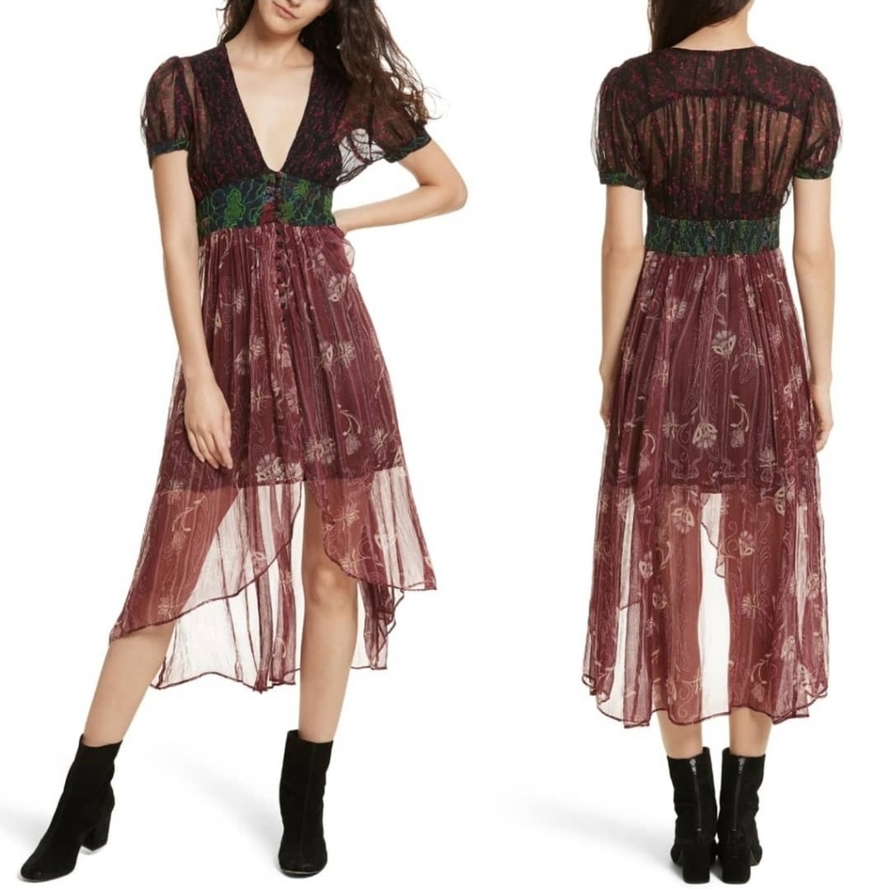 Free People | Daisy Fields Floral Maxi Tunic Top
